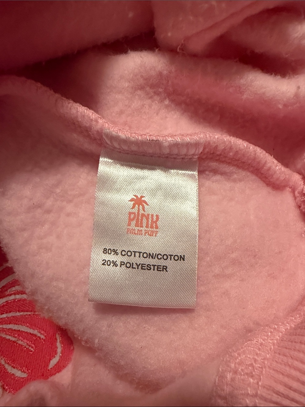 Pink Palm Puff - Everything Comes in Waves sweatshirt size small - Picture 5 of 5